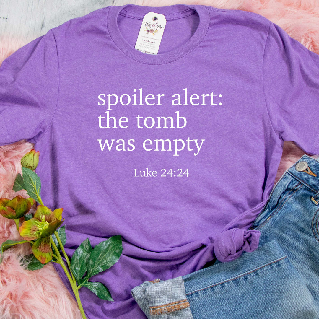 ellyandgrace 3001C Unisex XS / Heather Team Purple Spoiler Alert: The Tomb was Empty® Unisex Shirt
