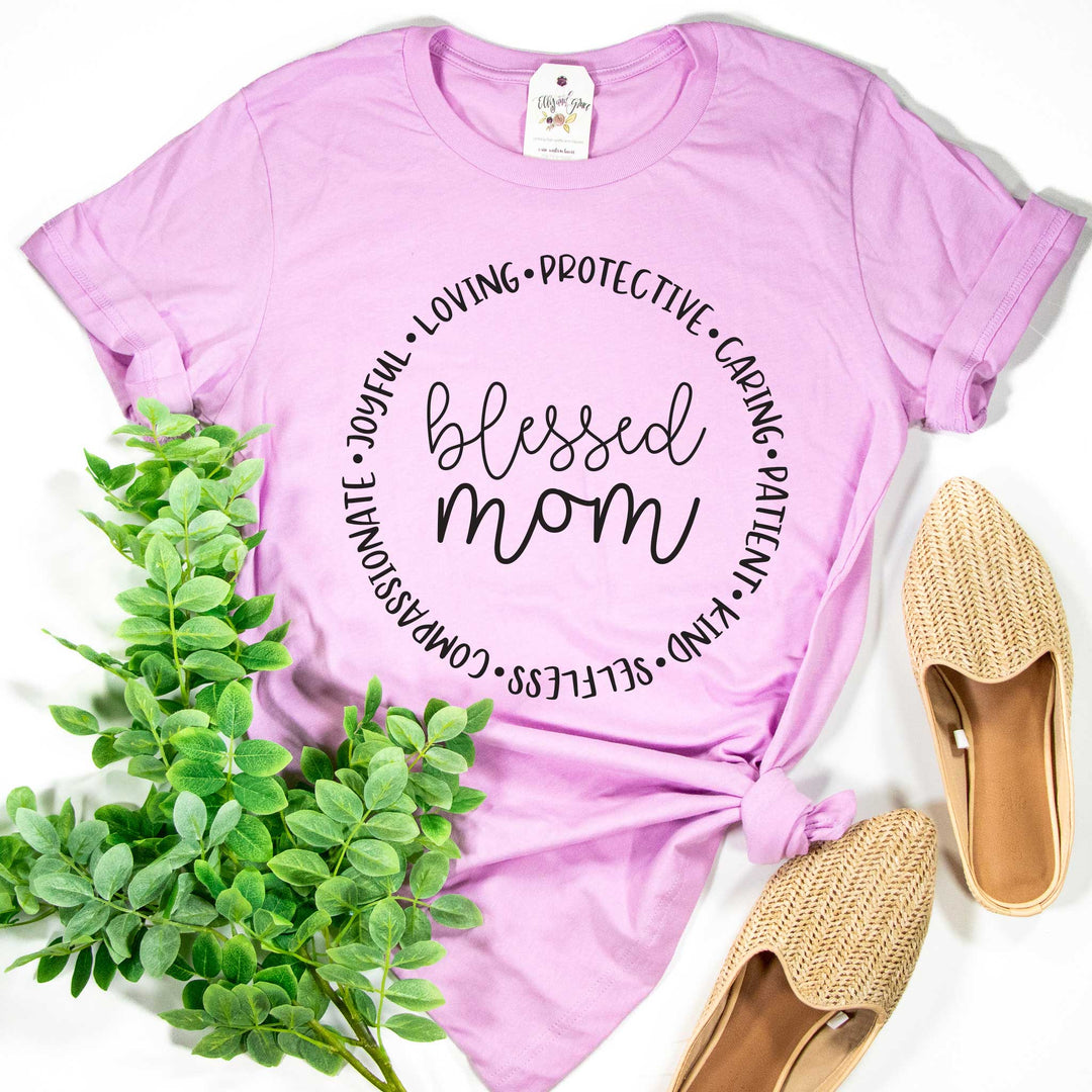 ellyandgrace 3001C Unisex XS / Lilac Blessed Mom Unisex Shirt