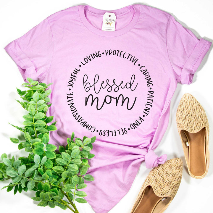 ellyandgrace 3001C Unisex XS / Lilac Blessed Mom Unisex Shirt