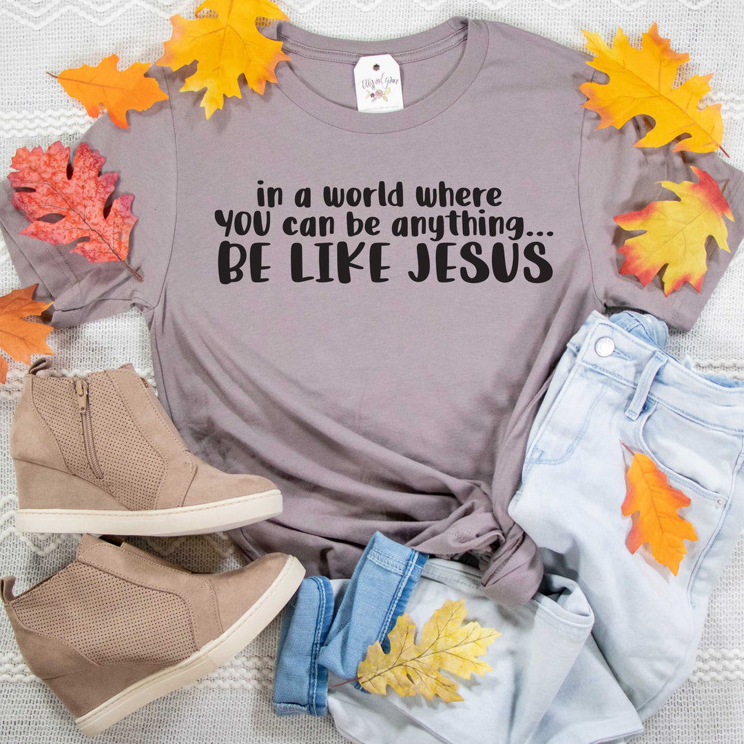 ellyandgrace 3001C Unisex XS / Pebble Be Like Jesus Unisex Shirt
