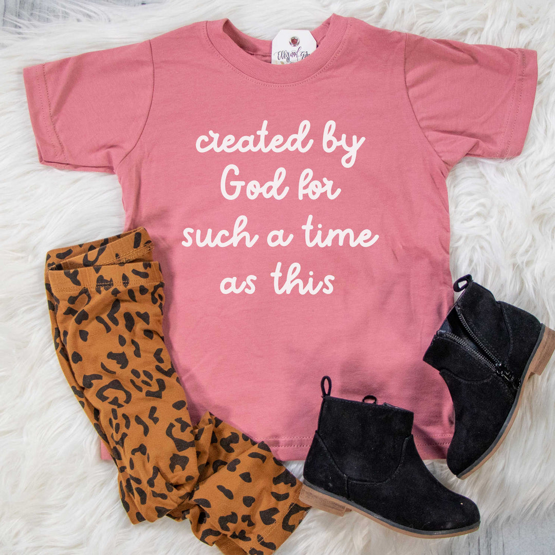 ellyandgrace 3321 2T / Mauve Created by God Toddler Shirt