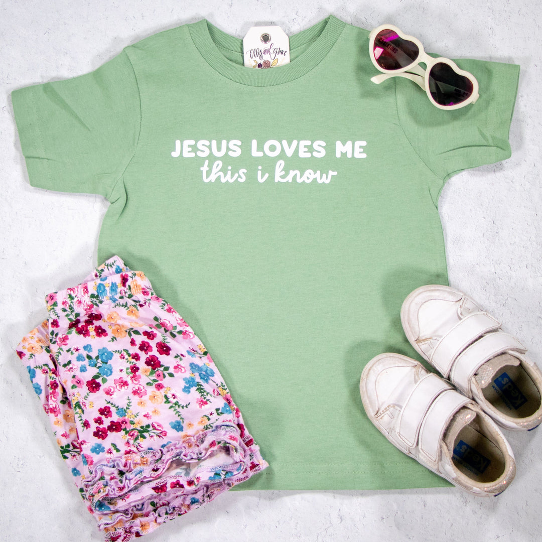 ellyandgrace 3321 Jesus Loves Me This I Know Toddler Shirt