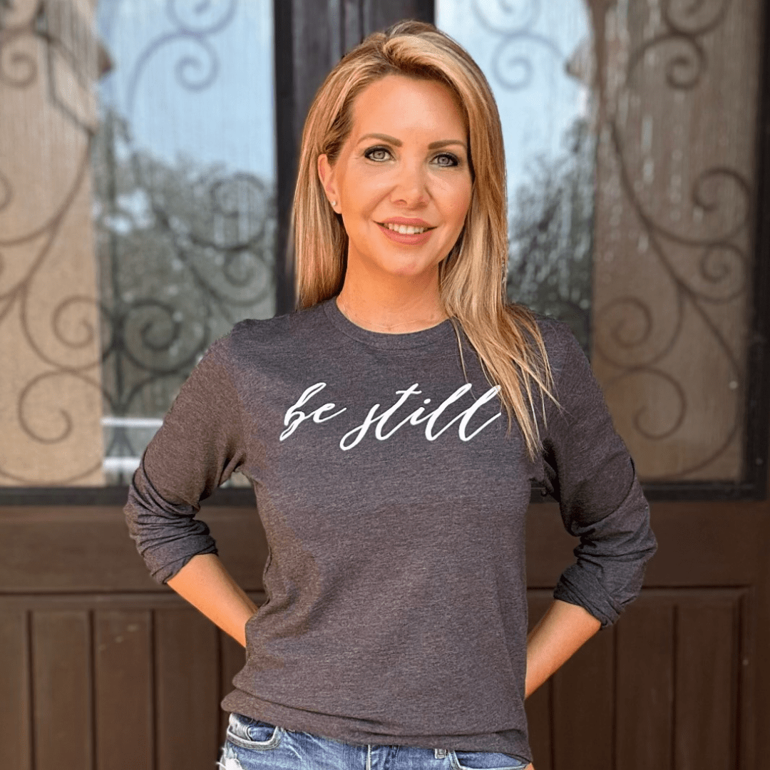 ellyandgrace 3501 Be Still Crew Longsleeve