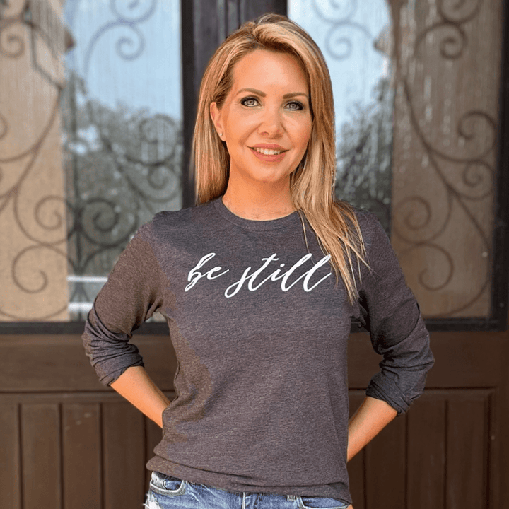 ellyandgrace 3501 Be Still Crew Longsleeve
