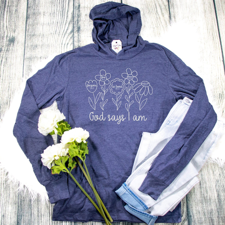 ellyandgrace 3512 God Says I Am T-shirt Hoodie