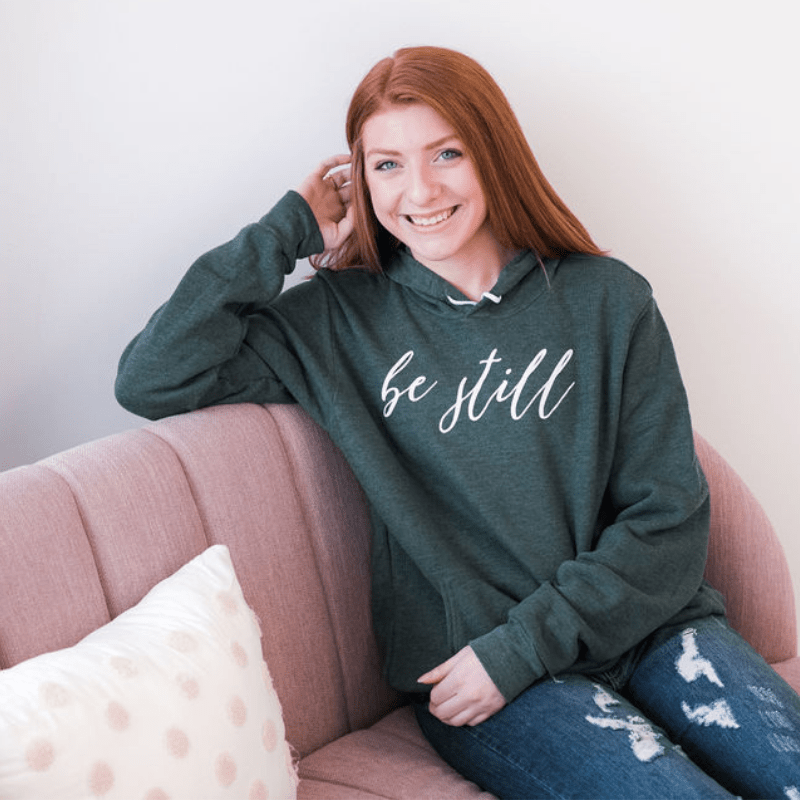ellyandgrace 3719 Be Still Premium Fleece Hoodie
