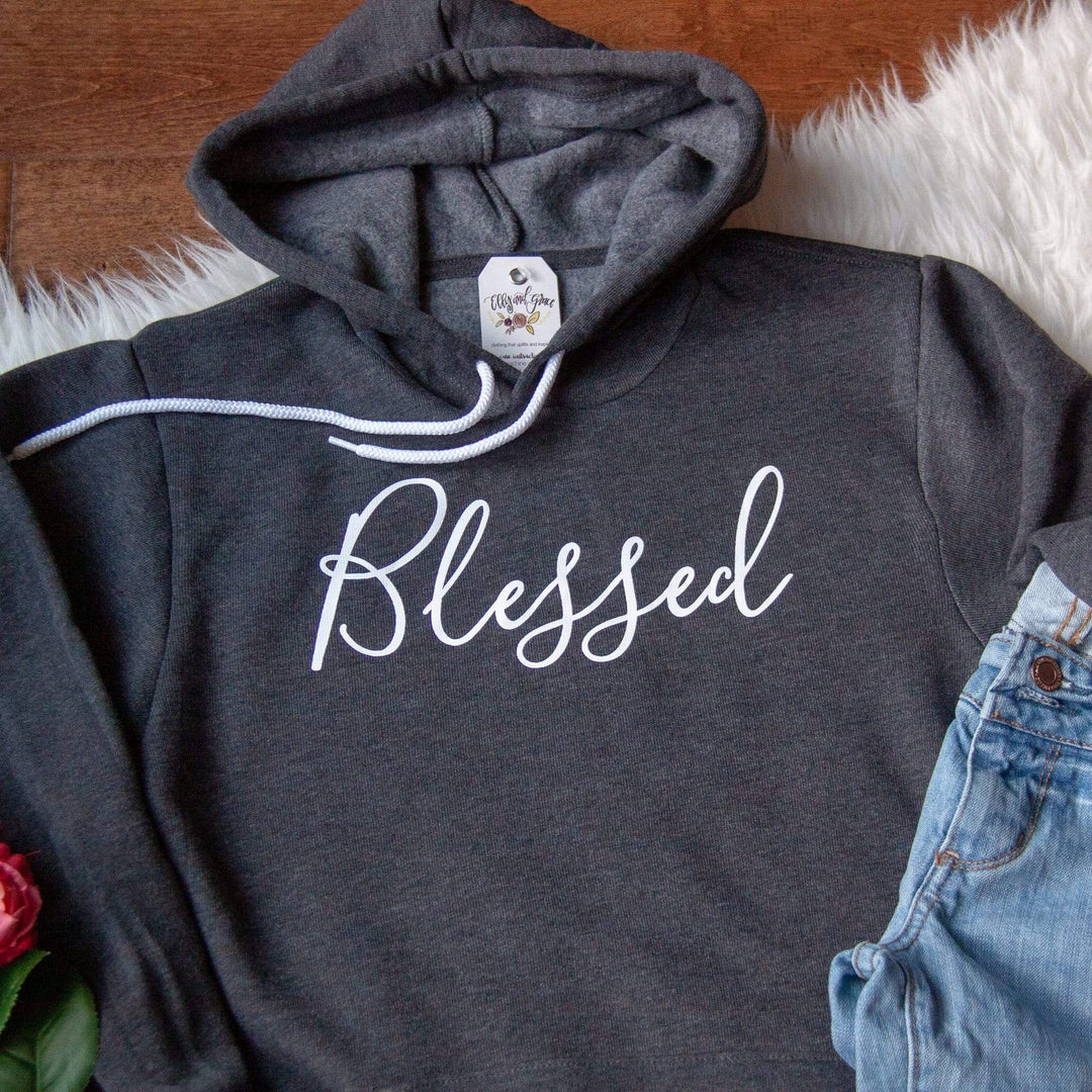 ellyandgrace 3719 Blessed Premium Fleece Hoodie
