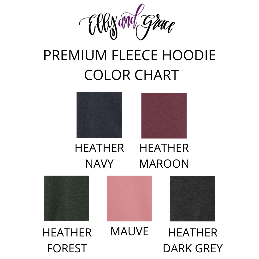 ellyandgrace 3719 Blessed Premium Fleece Hoodie