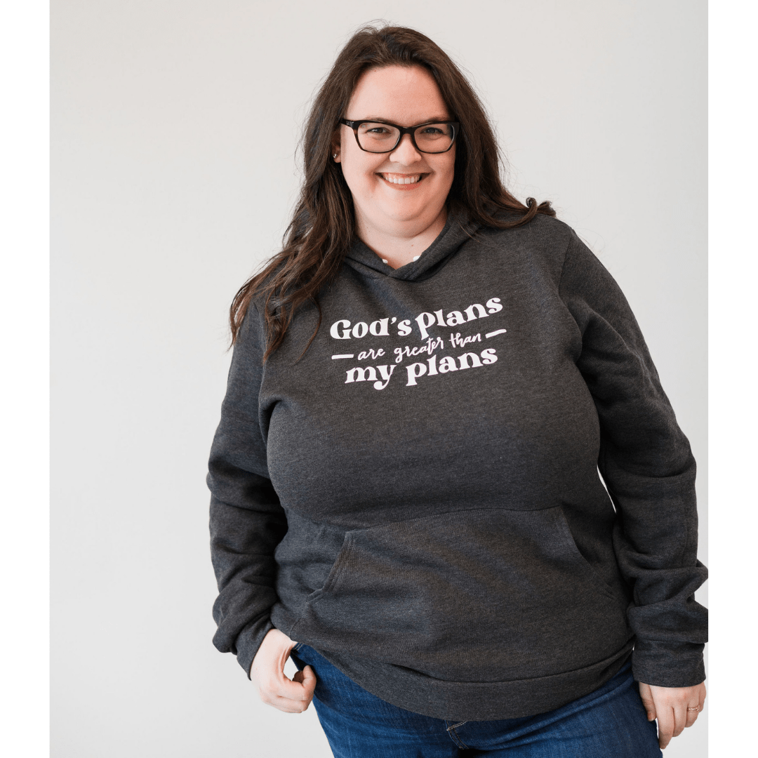 ellyandgrace 3719 God's Plans are Greater than My Plans Premium Fleece Hoodie