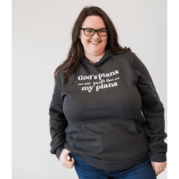 ellyandgrace 3719 God's Plans are Greater than My Plans Premium Fleece Hoodie