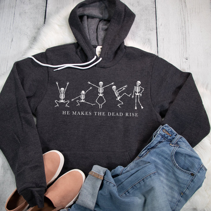 ellyandgrace 3719 He Makes The Dead Rise Fall Premium Fleece Hoodie