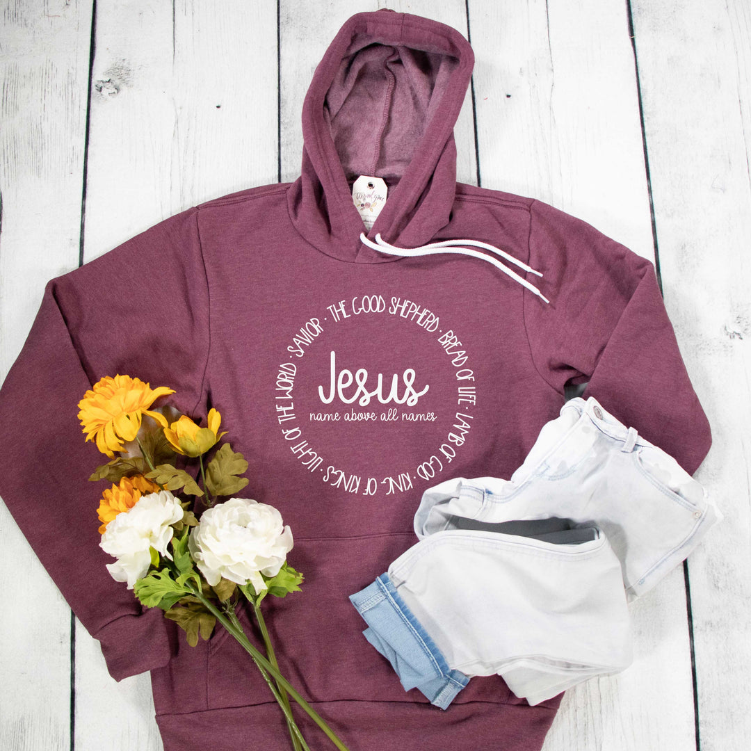 ellyandgrace 3719 Name Above All Names Premium Fleece Hoodie