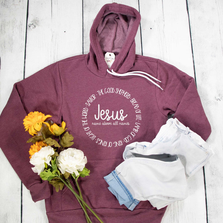 ellyandgrace 3719 Name Above All Names Premium Fleece Hoodie