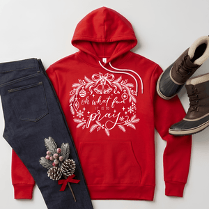Oh What Fun It Is To Pray Premium Fleece Hoodie