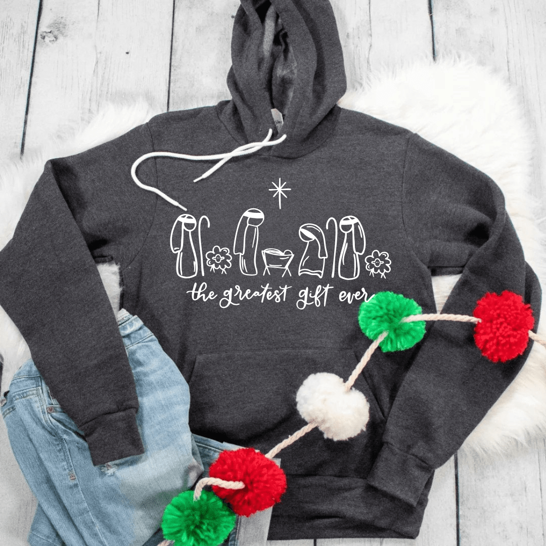 ellyandgrace 3719 The Greatest Gift Ever Premium Fleece Hoodie