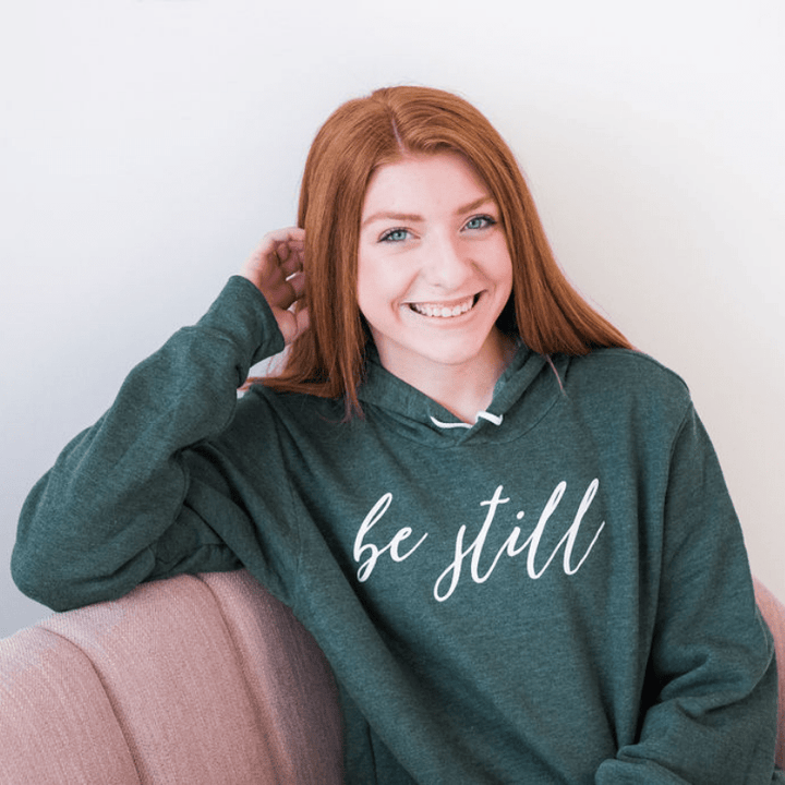 ellyandgrace 3719 Unisex Small / Heather Forest Be Still Premium Fleece Hoodie