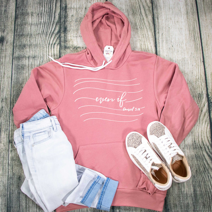 ellyandgrace 3719 Unisex Small / Mauve Even If Premium Fleece Hoodie