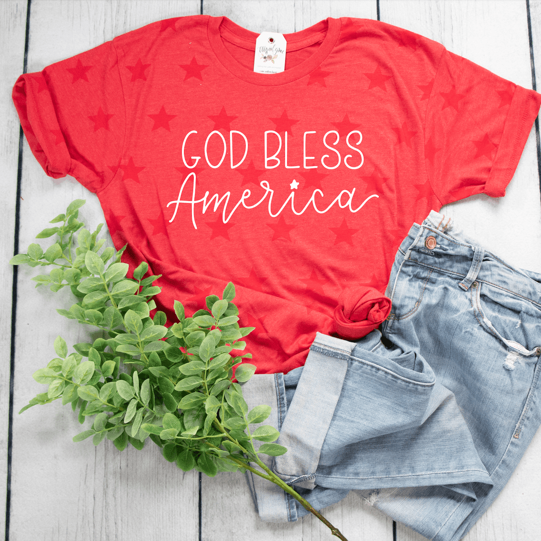 ellyandgrace 3929 America Star Unisex Tee