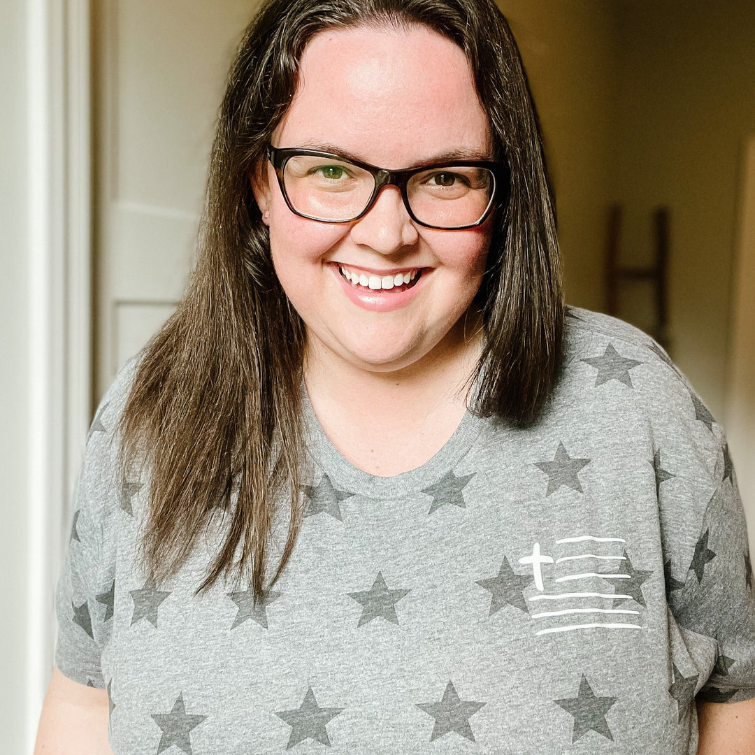 ellyandgrace 3929 Cross Flag Star Unisex Tee