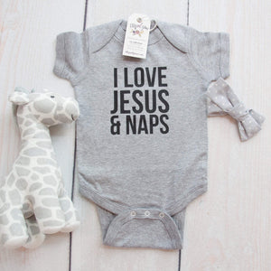 I Love Jesus and Naps Infant Bodysuit