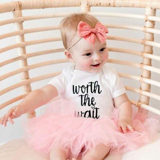 ellyandgrace 4400 Newborn / White Worth the Wait Infant Bodysuit