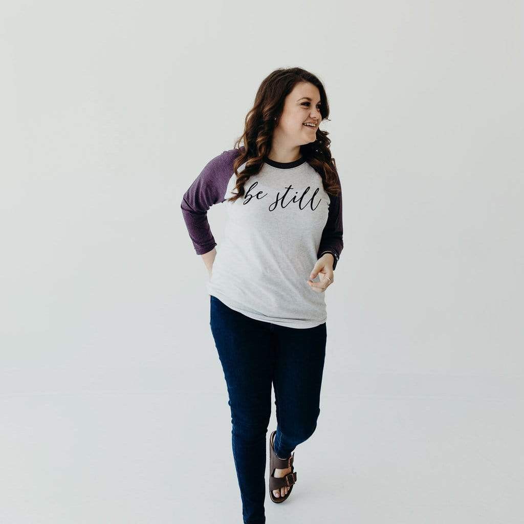 ellyandgrace 6051 Be Still Raglan