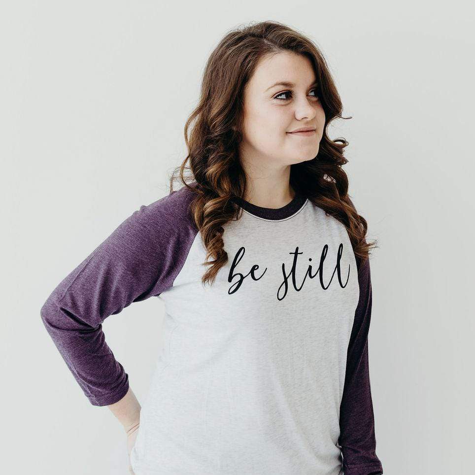 ellyandgrace 6051 Be Still Raglan