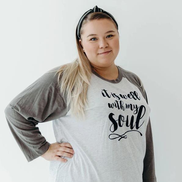 ellyandgrace 6051 It Is Well With My Soul Raglan