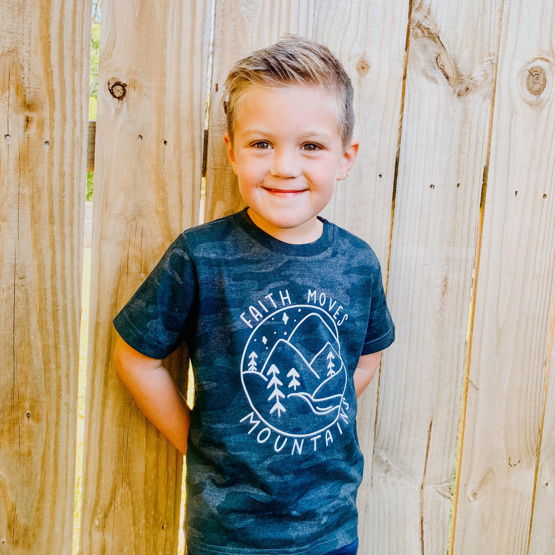 ellyandgrace 6101 Faith Moves Mountains Unisex Youth Shirt