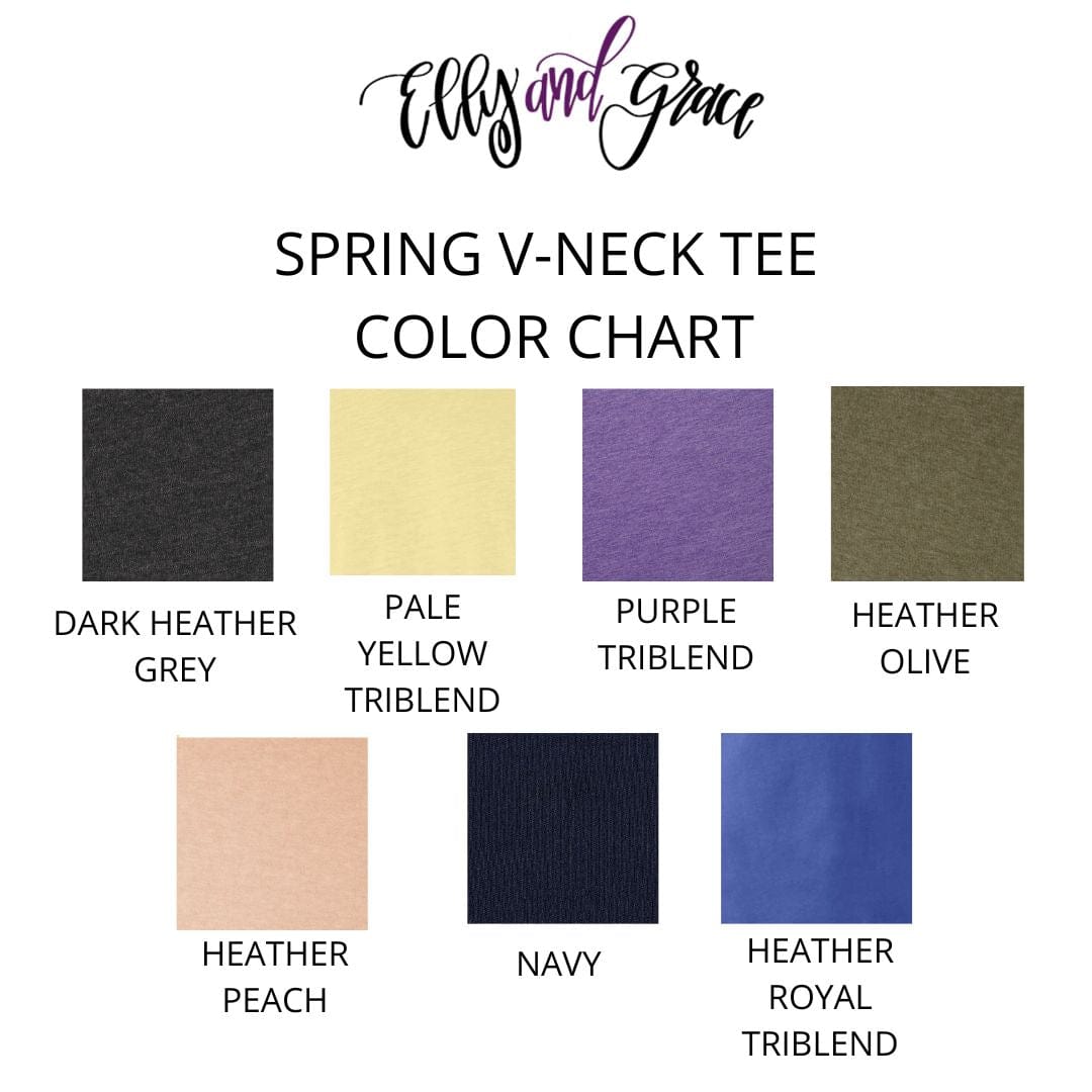 ellyandgrace 6405 Micah 6:8 Circle Relaxed Ladies V-Neck