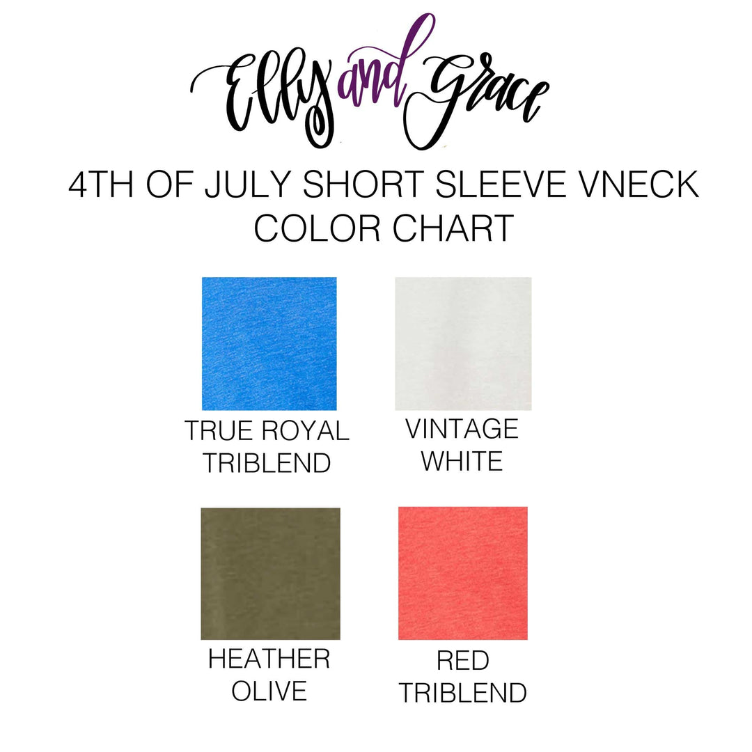 ellyandgrace 6405 One Nation Under God Ladies V-Neck