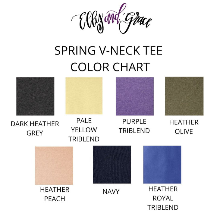 ellyandgrace 6405 Share The Good News Ladies V-Neck