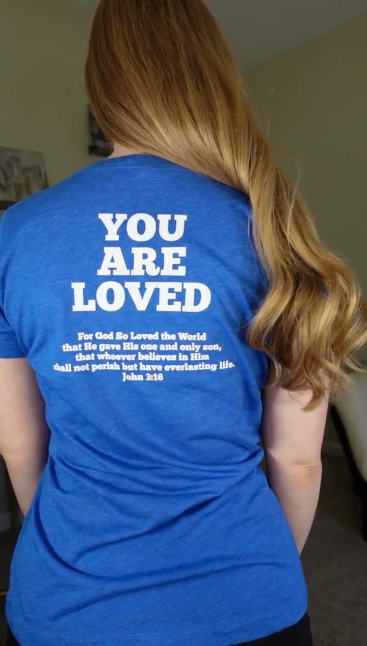 ellyandgrace 6405 Share The Good News Ladies V-Neck