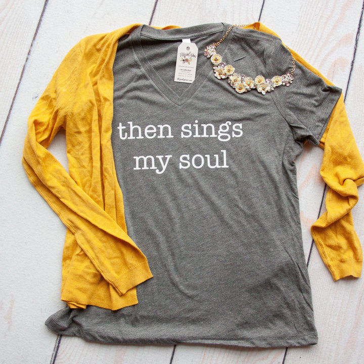 ellyandgrace 6405 Then Sings My Soul Relaxed Ladies Vneck