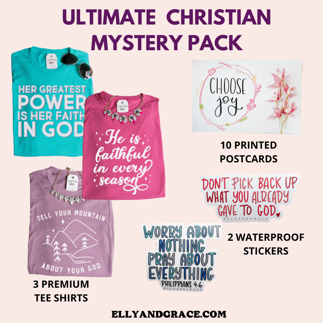 ellyandgrace Bundle Summer Mystery Bag - 3 Tees, 2 Stickers & Postcard Pack!