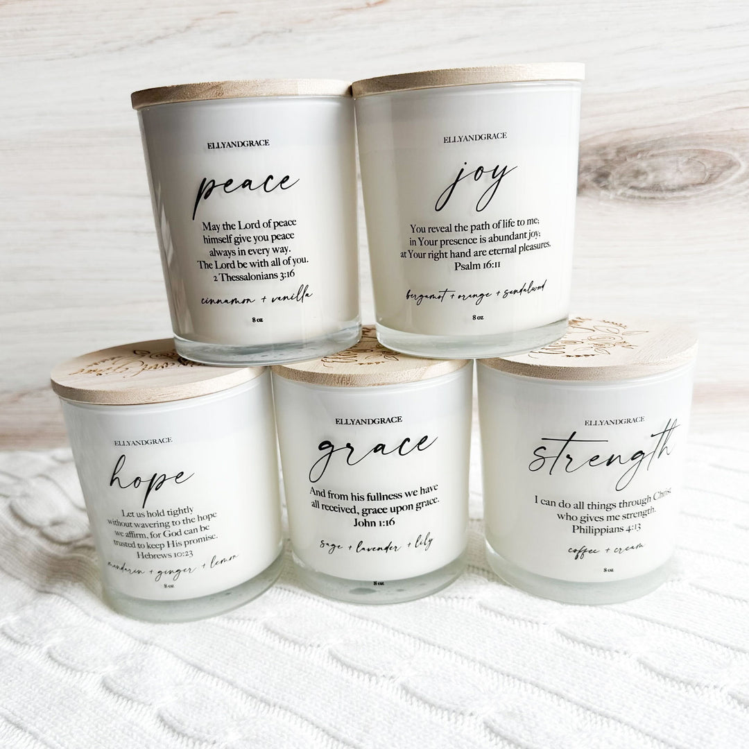 ellyandgrace CANDLE Glass Soy 5 Candle Bundle