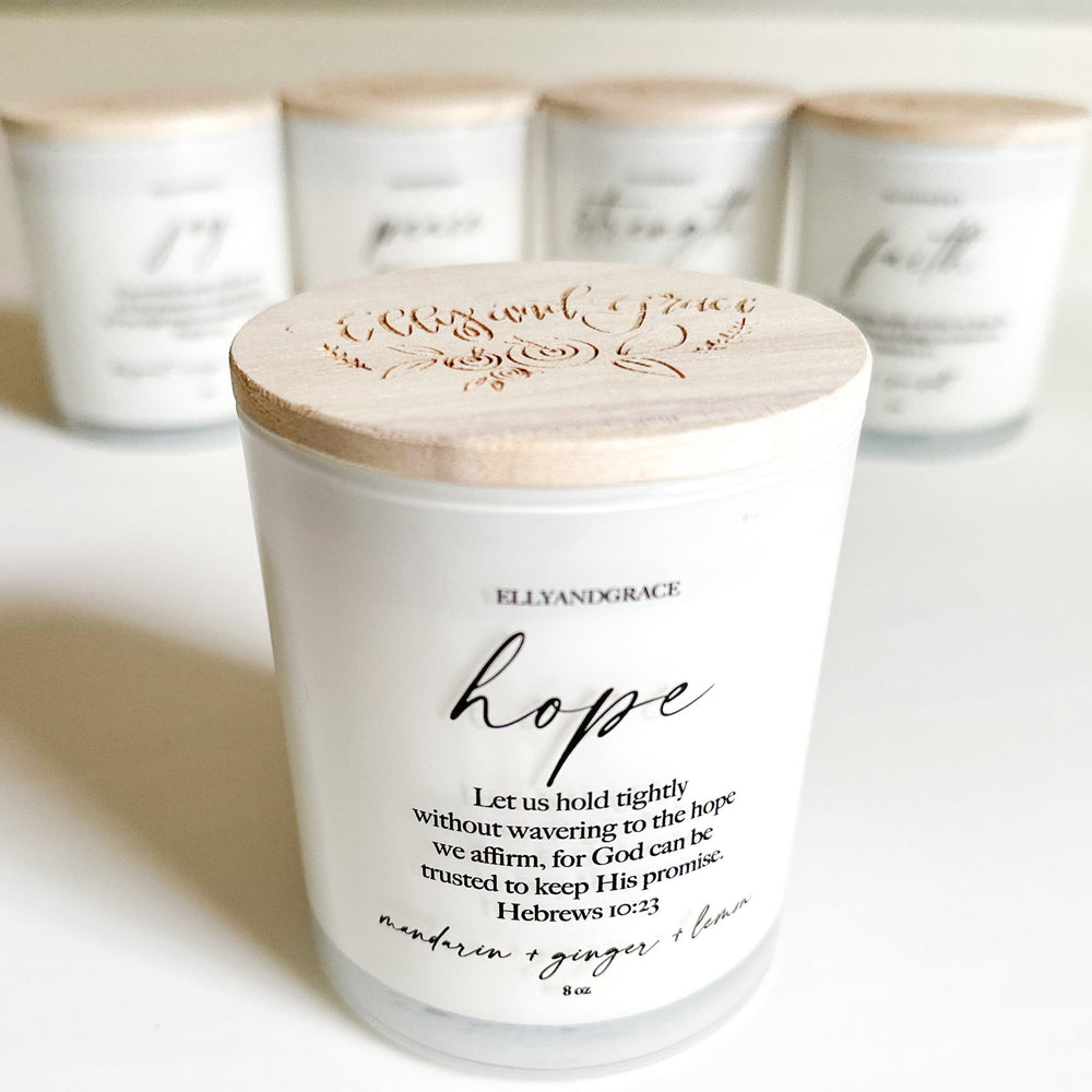 ellyandgrace CANDLE HOPE Glass Soy Candle