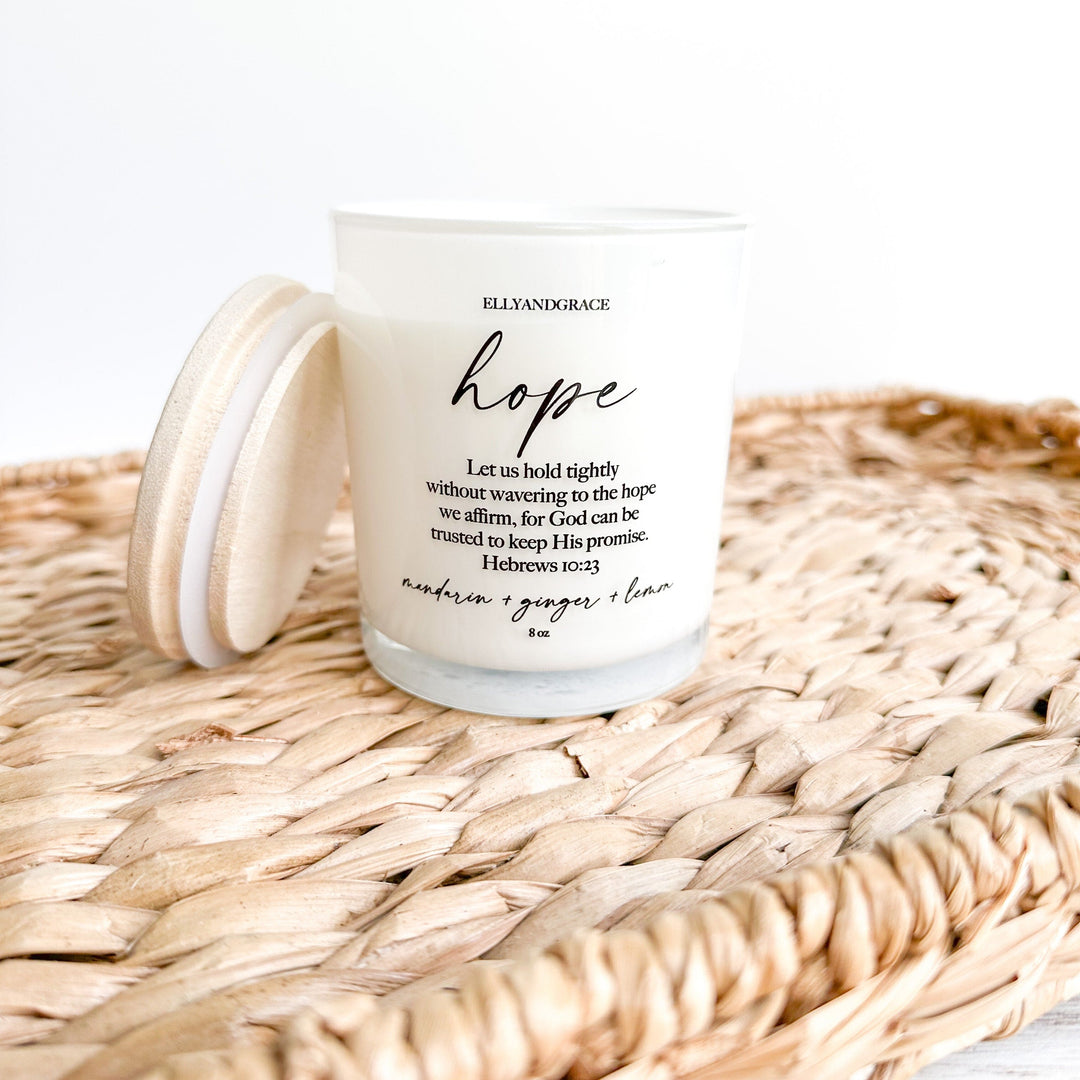 ellyandgrace CANDLE HOPE Glass Soy Candle
