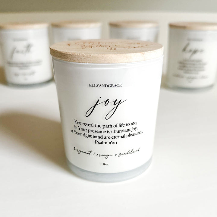 ellyandgrace CANDLE JOY Glass Soy Candle