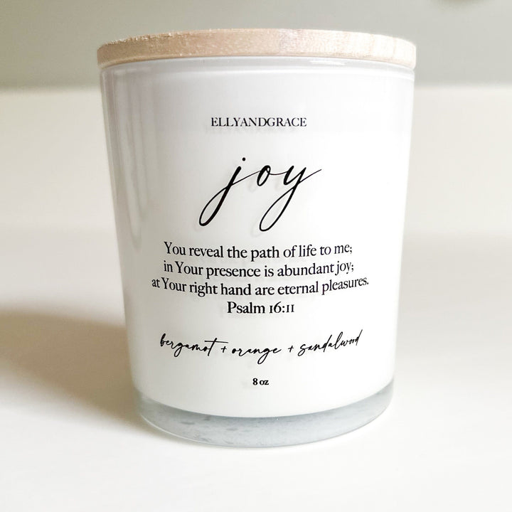 ellyandgrace CANDLE JOY Glass Soy Candle