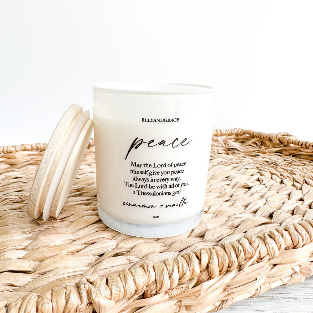 ellyandgrace CANDLE PEACE Glass Soy Candle