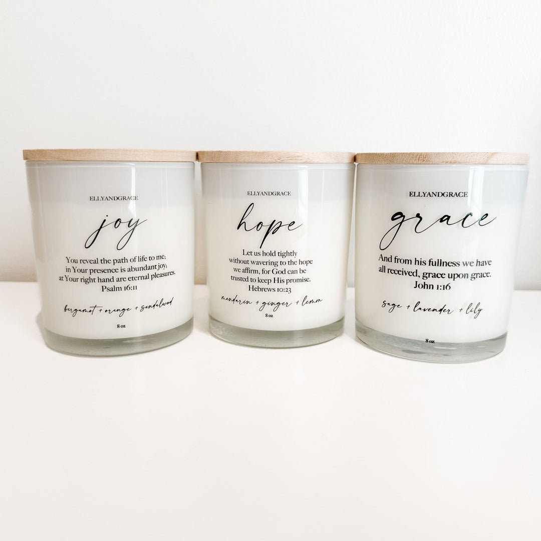 ellyandgrace CANDLE Spring 3 Candle Bundle (Grace, Hope, & Joy)