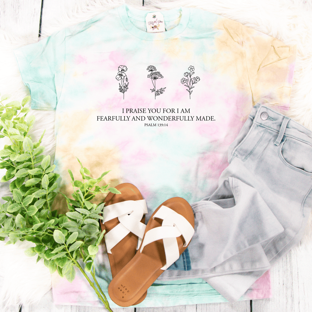 ellyandgrace CD100 I Praise You Tie Dye Unisex Shirt