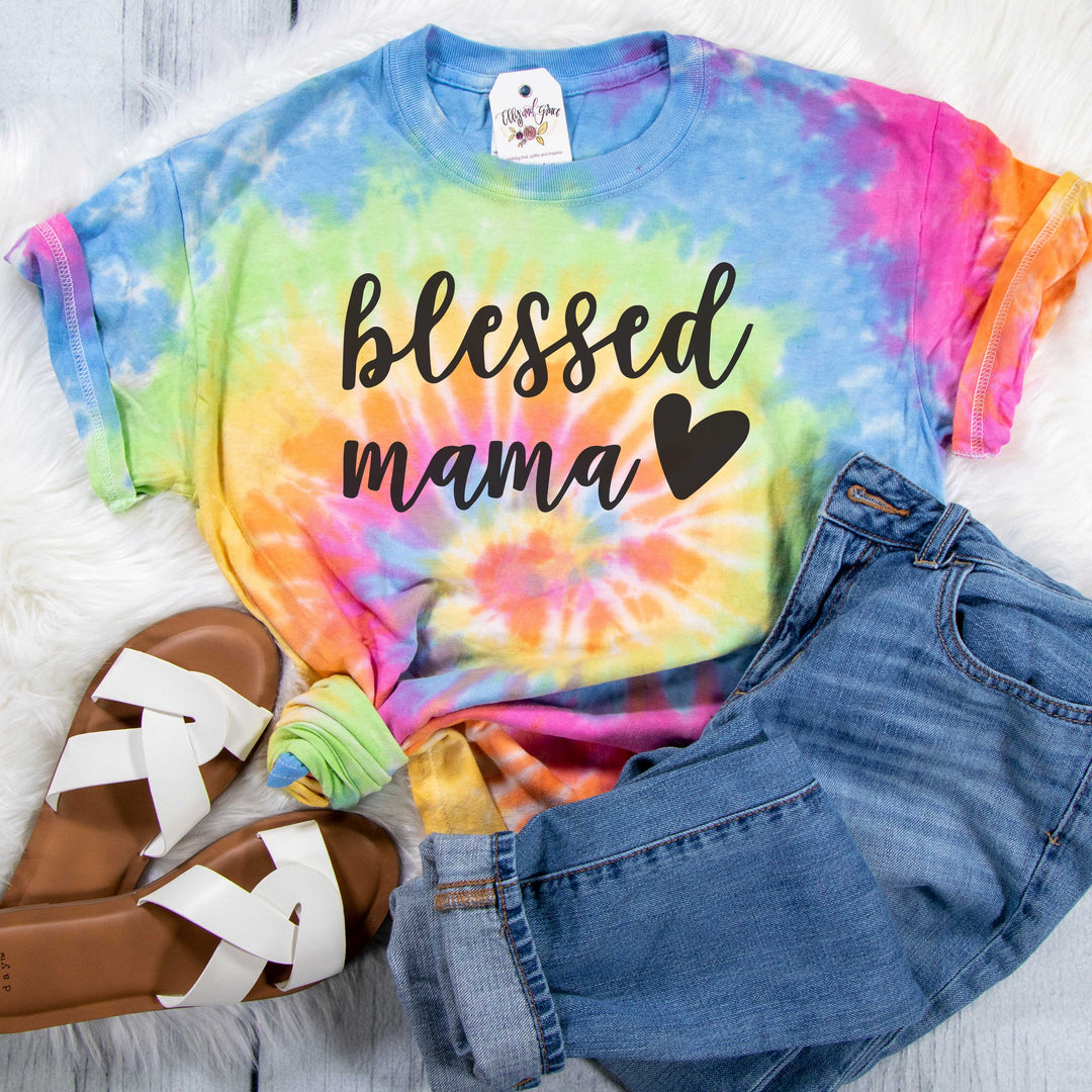 ellyandgrace CD100 Unisex Small / Eternity Blessed Mama Tie Dye Unisex Shirt