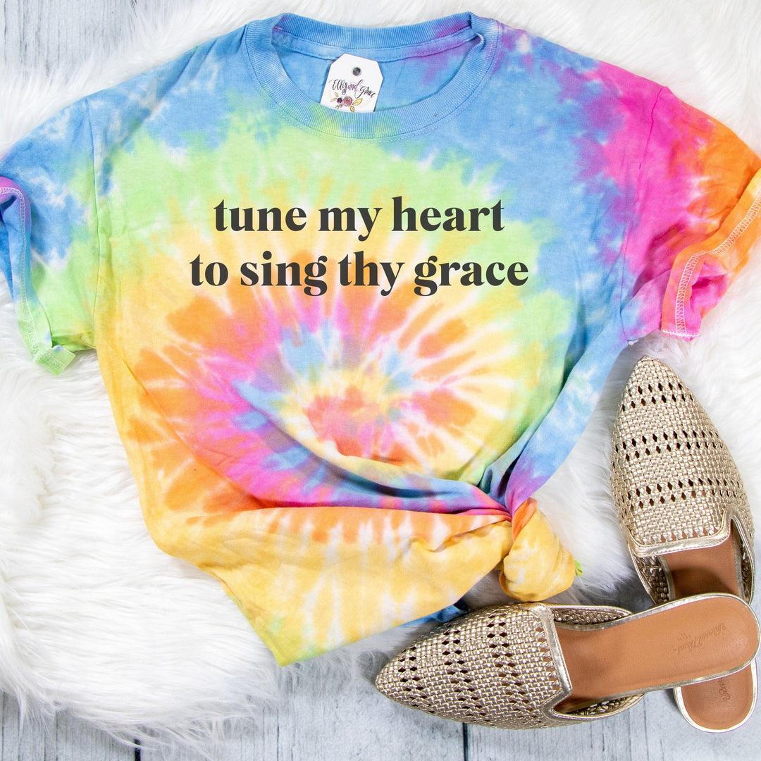 ellyandgrace CD100 Unisex Small / Eternity Tune My Heart to Sing Thy Grace Tie Dye Unisex Shirt