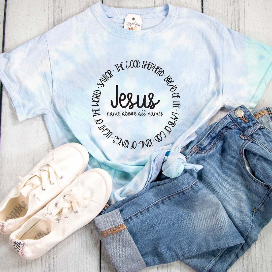 ellyandgrace CD100 Unisex Small / Lagoon Name Above All Names Tie Dye Unisex Shirt