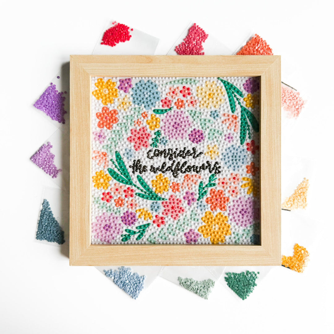 ellyandgrace Diamond Art Kit Consider the Wildflowers Diamond Art Kit
