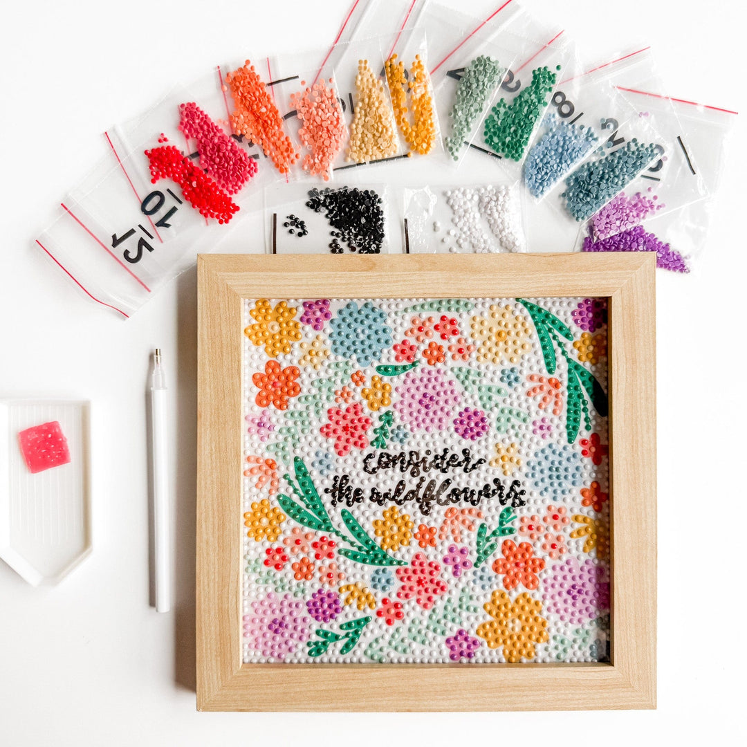 ellyandgrace Diamond Art Kit Consider the Wildflowers Diamond Art Kit
