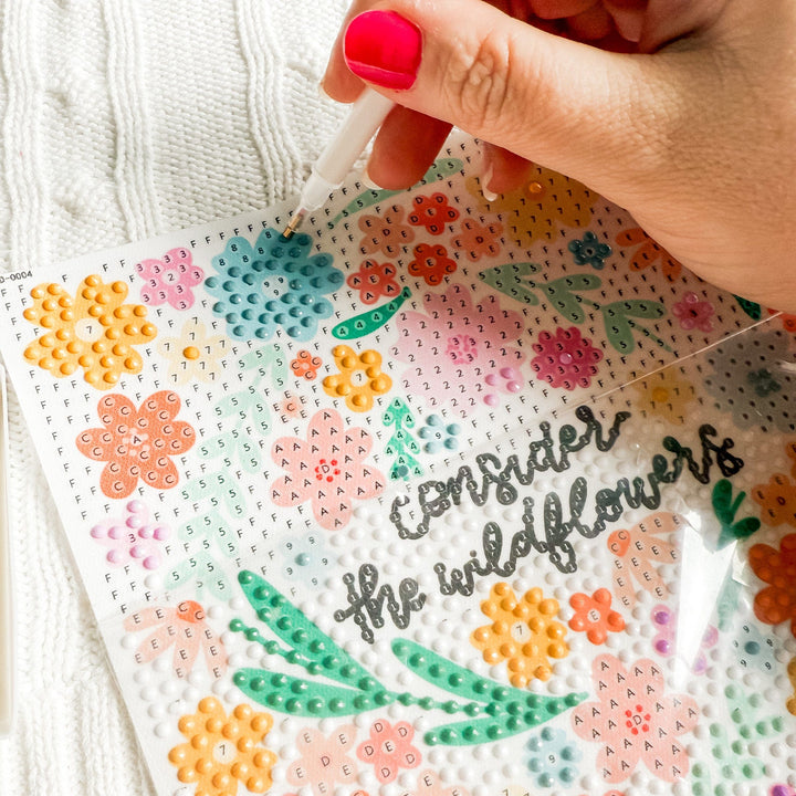 ellyandgrace Diamond Art Kit Consider the Wildflowers Diamond Art Kit