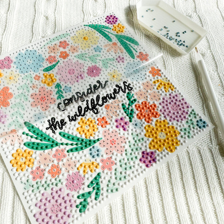 ellyandgrace Diamond Art Kit Consider the Wildflowers Diamond Art Kit